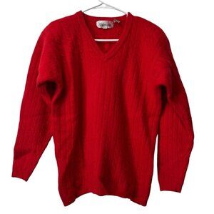 Silvercord Sweater Women Large Lambswool Rabbit Hair Soft Fuzzy‎ Retro VTG City